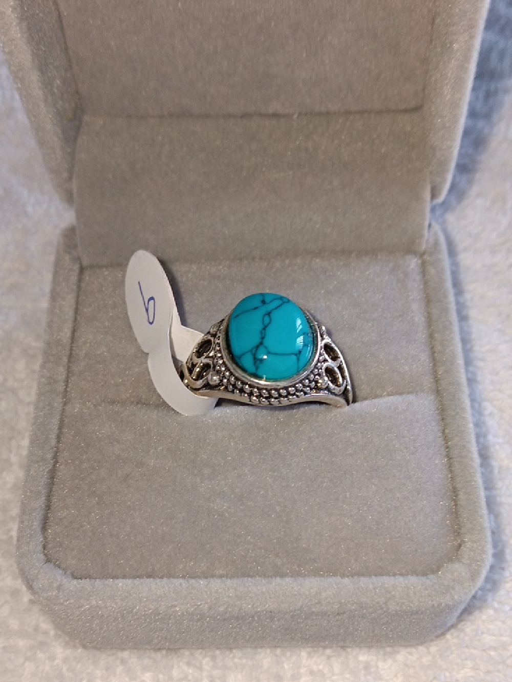 Silver Turquoise Ring Size 9 NWOT
